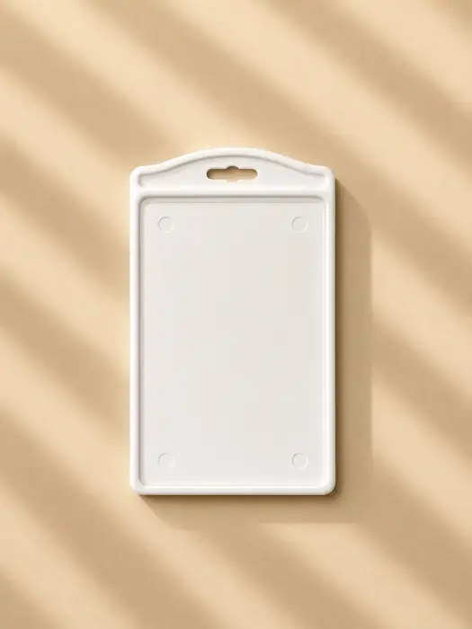 White ID card holder